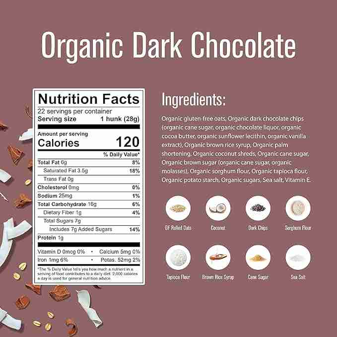 Heavenly Hunks Organic Oatmeal Dark Chocolate Chip - Image 2