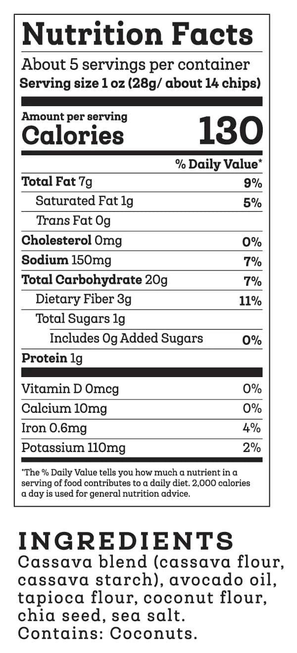 Siete Sea Salt Grain Free Tortilla Chips - Image 2