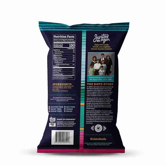 Siete Sea Salt Grain Free Tortilla Chips - Image 3