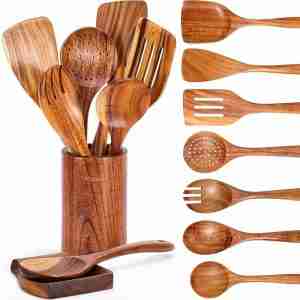 Wooden Utensil Set - 9 pcs
