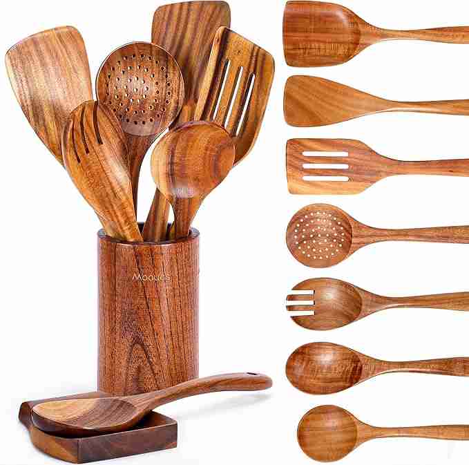 Wooden Utensil Set - 9 pcs