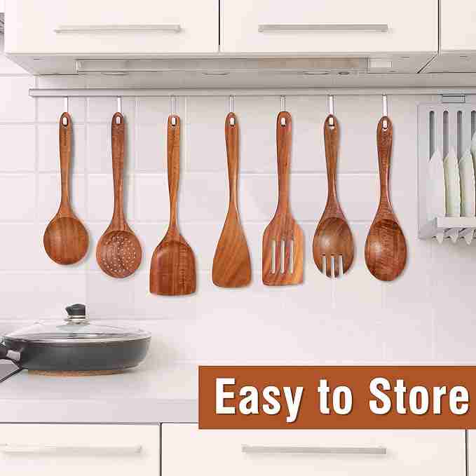 Wooden Utensil Set - 9 pcs - Image 4